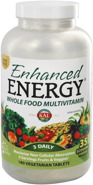 Enhanced Energy® Whole Food Multivitamin 180ct by Kal