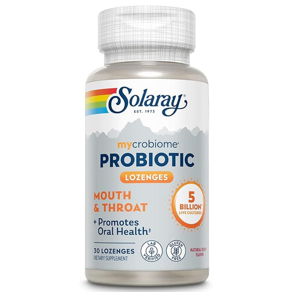 Probiotic Mouth & Throat 30ct 5bil lozenge Berry by Solaray