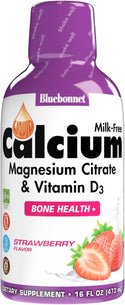 Bone Support Calcium Magnesium Citrate + Vit D3 16floz   Strawberry