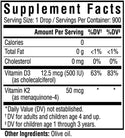 Optimal Vitamin D3 + K2 Drops - 30 mL (Seeking Health)