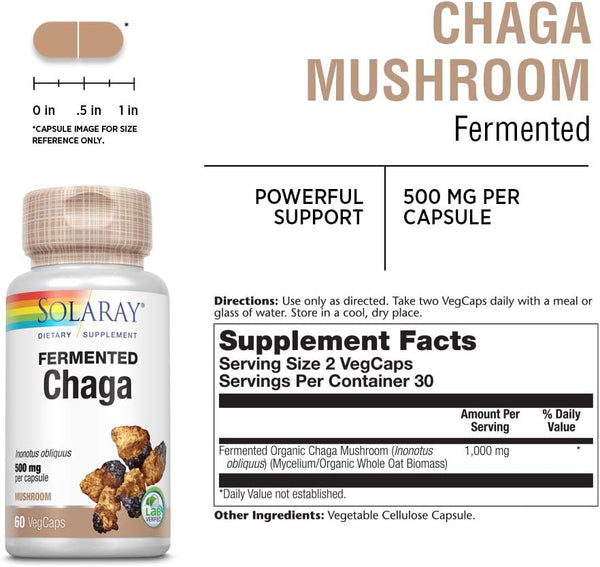 Chaga Fermented 60ct 500mg veg cap