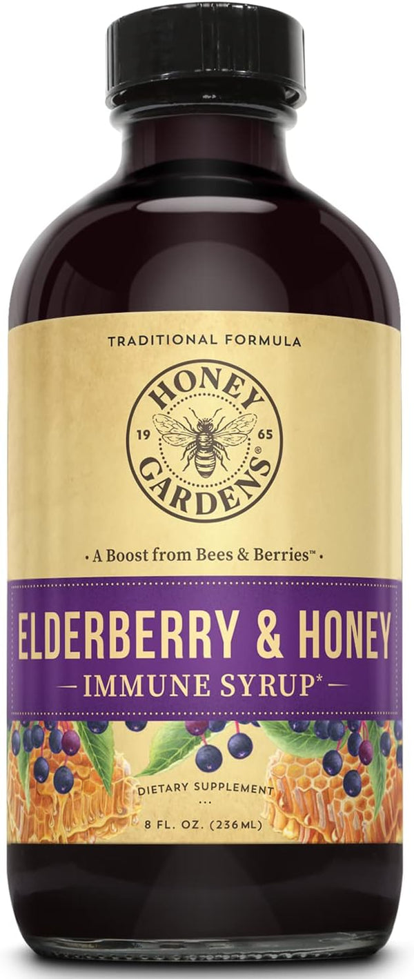 Elderberry & Honey Immune Syrup 4floz liquid Elderberry & Honey by Honey Gardens