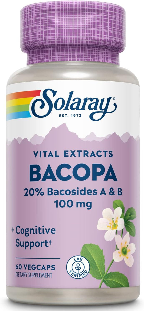 Bacopa 20% Bacosides A & B 60ct 100mg veg cap