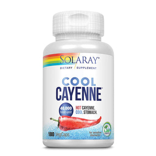 Cool Cayenne 40,000 Heat Unit 180ct 600mg veg cap by Solaray