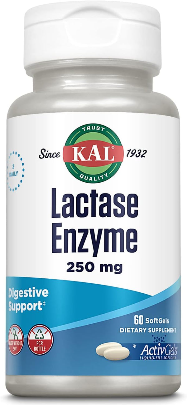 Lactase Enzyme AG 60ct 250mg by Kal