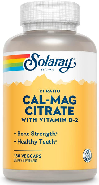 Calcium Citrate w Vit D3 180ct 1000mg gelcap by Solaray