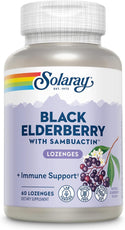 Black Elderberry w Sambuactin 60ct 200mg lozenge by Solaray