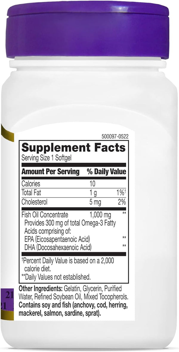 Omega 3 Fish Oil  60ct 1000mg by Kal