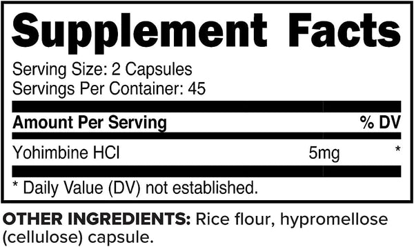 Yohimbine 90 servings/90 Caps - by Prime Nutrition