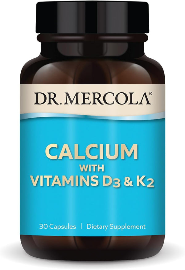 Calcium with Vitamins D and K2 - 30 Capsules (Dr. Mercola Premium Products)