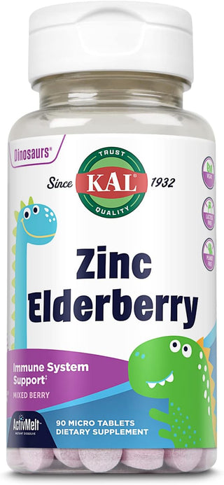 Zinc Elderberry ActivMelt  90ct  tablet Mixed Berry by Kal