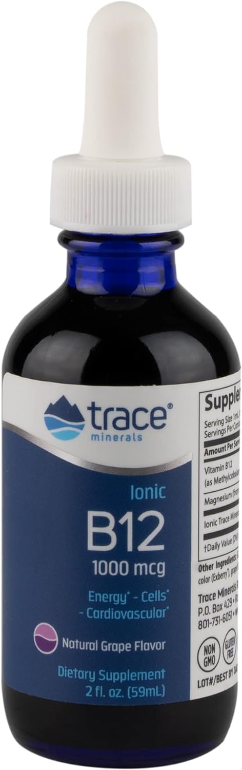 Ionic B12 (1000mcg) - 2 FL OZ Grape (Trace Minerals)