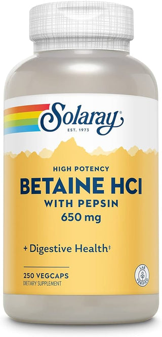 Betaine HCI HP-w Pepsin 250ct 650mg veg cap