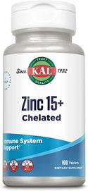 Zinc 15+ Chelated  100ct 15mg tablet by Kal