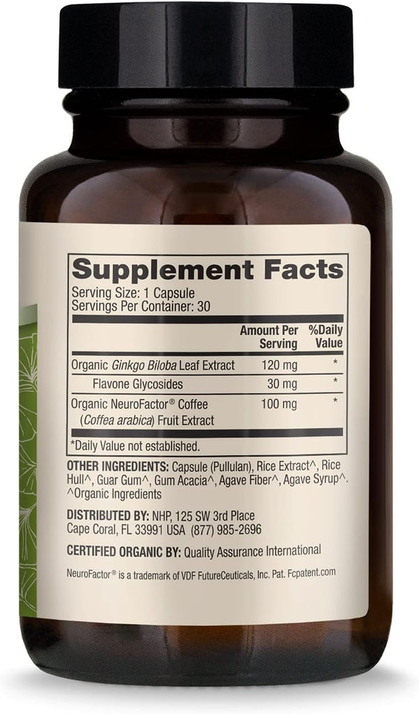 Organic Ginkgo Biloba with Coffee Fruit Extract 30 Caps by Dr. Mercola