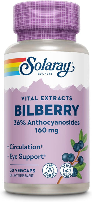 Bilberry 36% Anthocyanosides 30ct 160mg veg cap