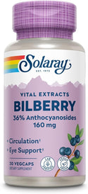 Bilberry & Lutein QD-36% Anthocyanosides 30ct 160mg veg cap by Solaray