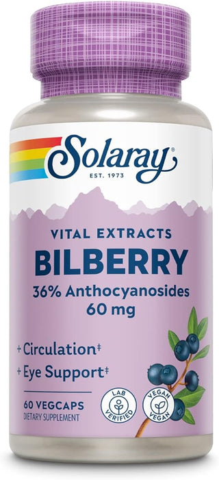 Bilberry 36% Anthocyanosides 60ct 60mg veg cap