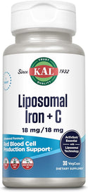 Liposomal Iron + C  30ct 18mg by Kal