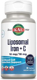 Liposomal Iron + C  30ct 18mg by Kal