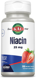 Niacin  200ct 25mg lozenge Strawberry by Kal