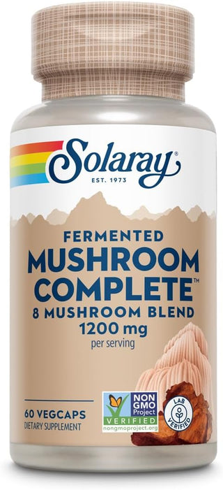 Mushroom Complete Fermented-8 Mushroom Blend 60ct 600mg veg cap by Solaray