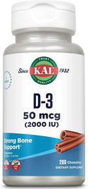 D-3 2000 IU Sugarless-CP  12x  chewable by Kal