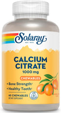 Calcium Citrate 60ct 1000mg chewable Orange by Solaray