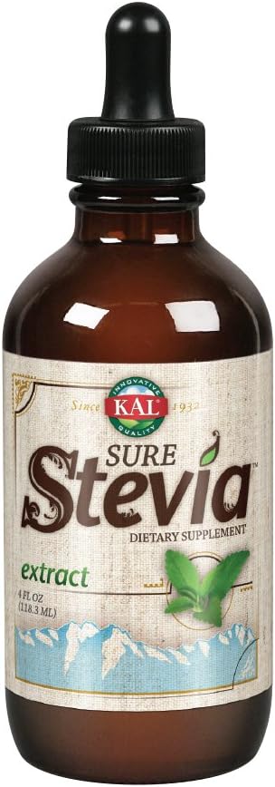 Sure Stevia Liquid Extract  4floz  drop by Kal