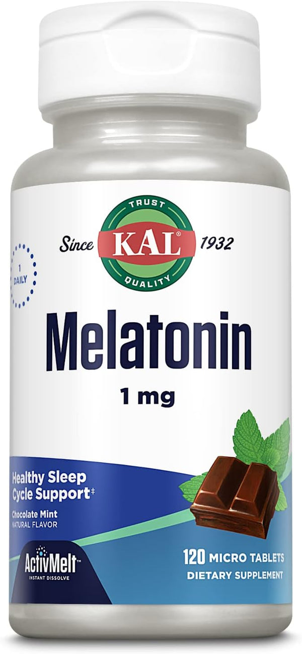 Melatonin  120ct 1mg lozenge Chocolate Mint by Kal