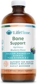 Bone Support Calcium Magnesium Citrate + Vit D3 16floz  liquid Blueberry