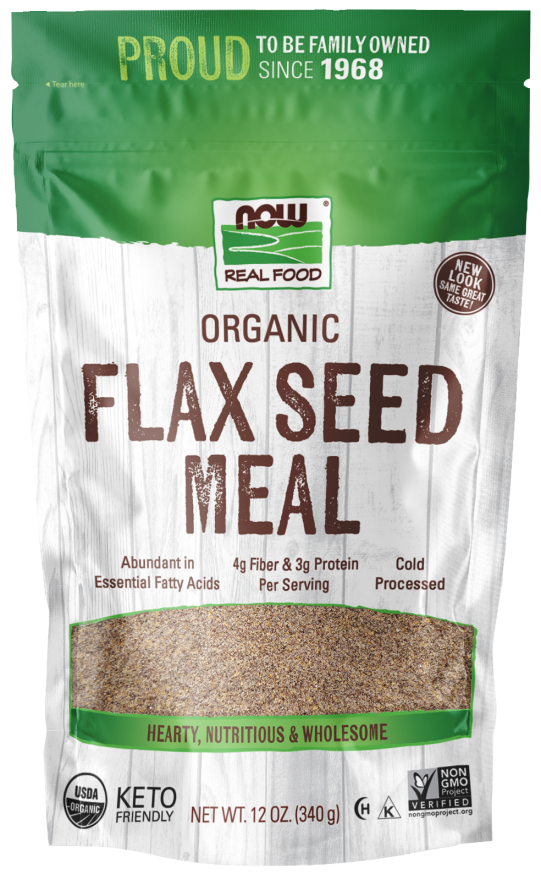 Flax Seed Meal Organic 12 oz by Now Foods