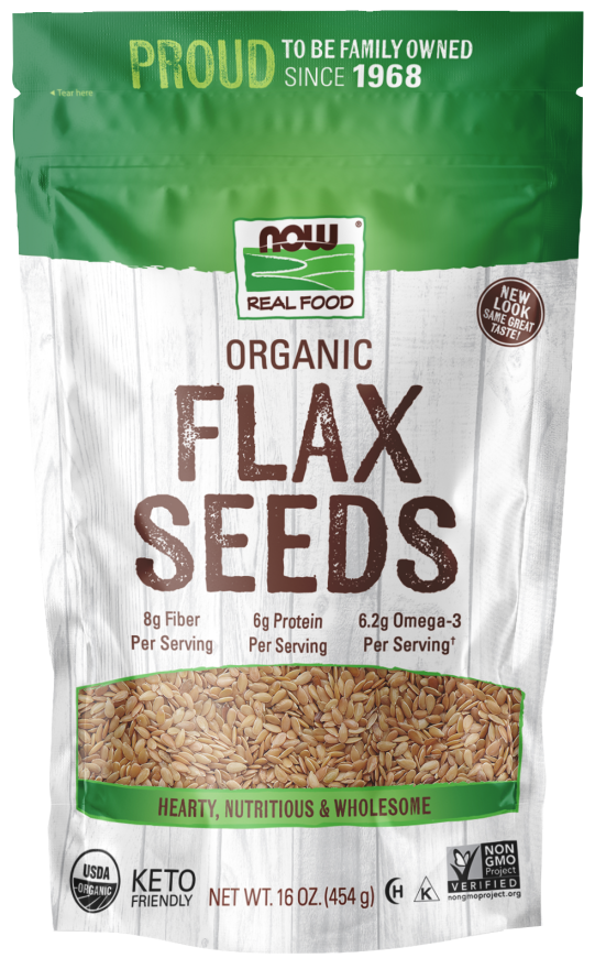 Golden Flax Seeds Organic 1 lb by Now Foods
