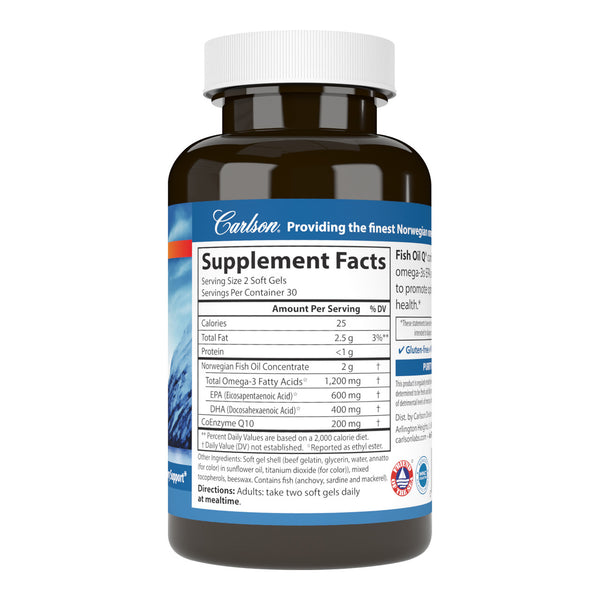 Fish Oil Q 60 softgels - Carlson Labs