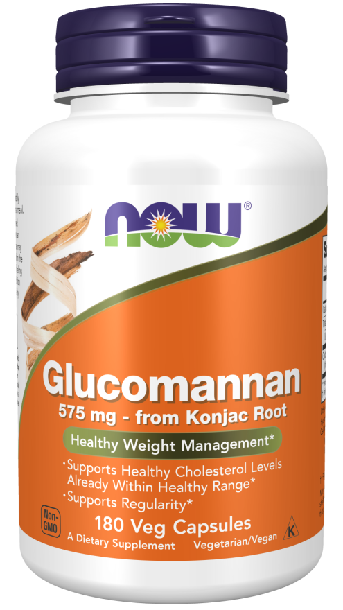 Glucomannan 575mg Capsules - 180 Capsules (NOW Foods)