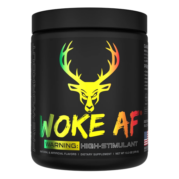 WOKE AF High- Stimulant Pre-Workout - 13.3 OZ - Sour Gummy (Bucked Up)