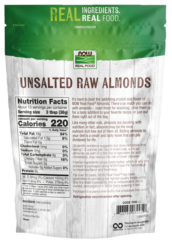 Almonds Shelled - 1 LB (Now Foods)