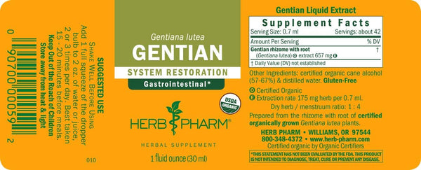 Gentian - 1 FL OZ (Herb Pharm)