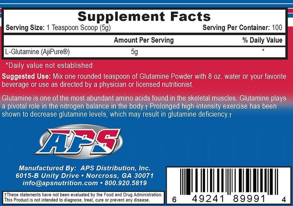 L-Glutamine 500g - by APS Nutrition