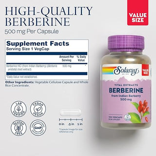 Berberine from Indian Barberry 100ct 500mg veg cap