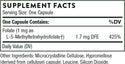 5-MTHF (1mg) - 60 Capsules (Thorne)