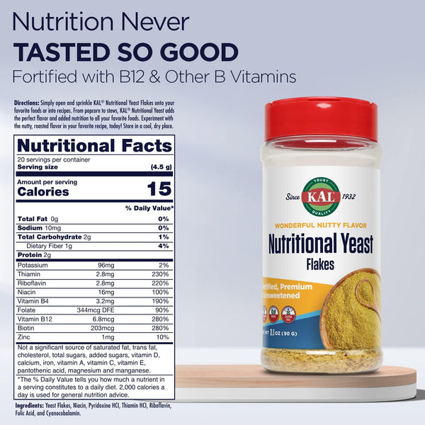 Nutritional Yeast  3.1oz  flake Natural Nutty by Kal