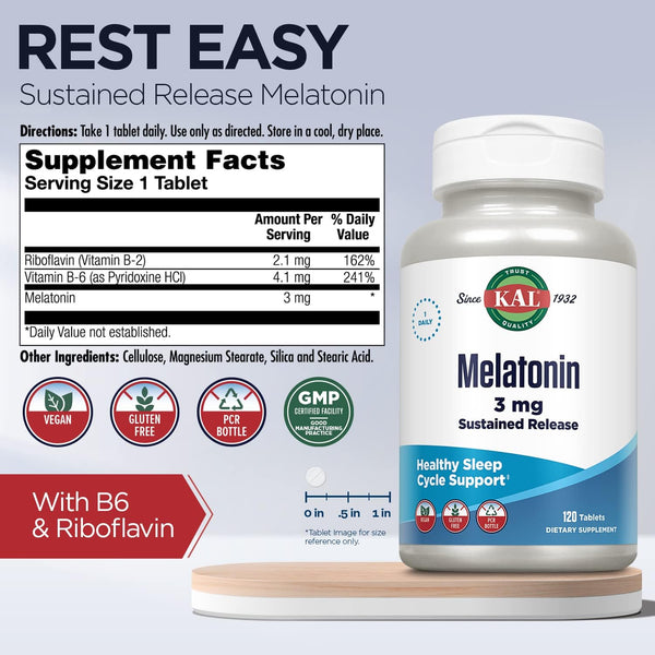 Melatonin SR 120ct 3mg by Kal