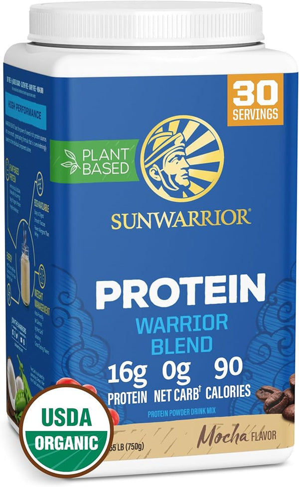 Plant-Based Vegan Protein Powder - 26.4 OZ Mocha (Sunwarrior)