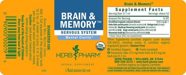 Brain and Memory - 1 FL OZ (Herb Pharm)