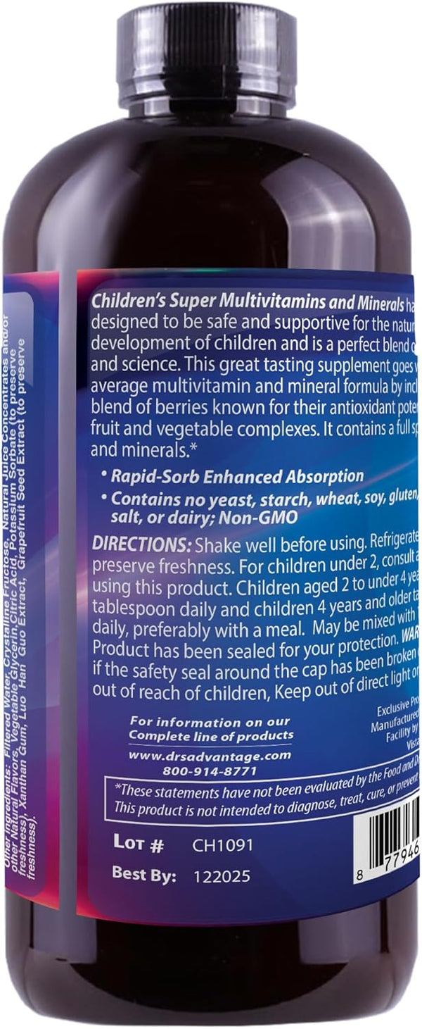 Liquid Childrens Super MultiVitamins and Minerals - 32 FL OZ by Dr's Advantage