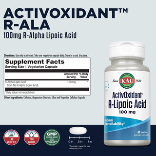 R-Lipoic Acid ActivOxidant-CP  12x  veg cap by Kal