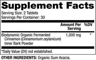 Biodynamic Organic Fermented Cinnamon 60 Tablets by Dr. Mercola