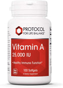 Vitamin A 25,000 IU - 100 Softgels (Protocol for Life Balance)