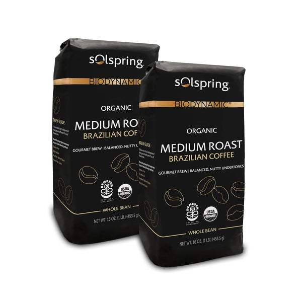 Solspring Biodynamic Organic Brazilian Espresso Roast Coffee 1lb Bag by Dr. Mercola